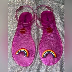 Katy Perry Rainbow Pink Jelly Sandals Never Worn 🌈